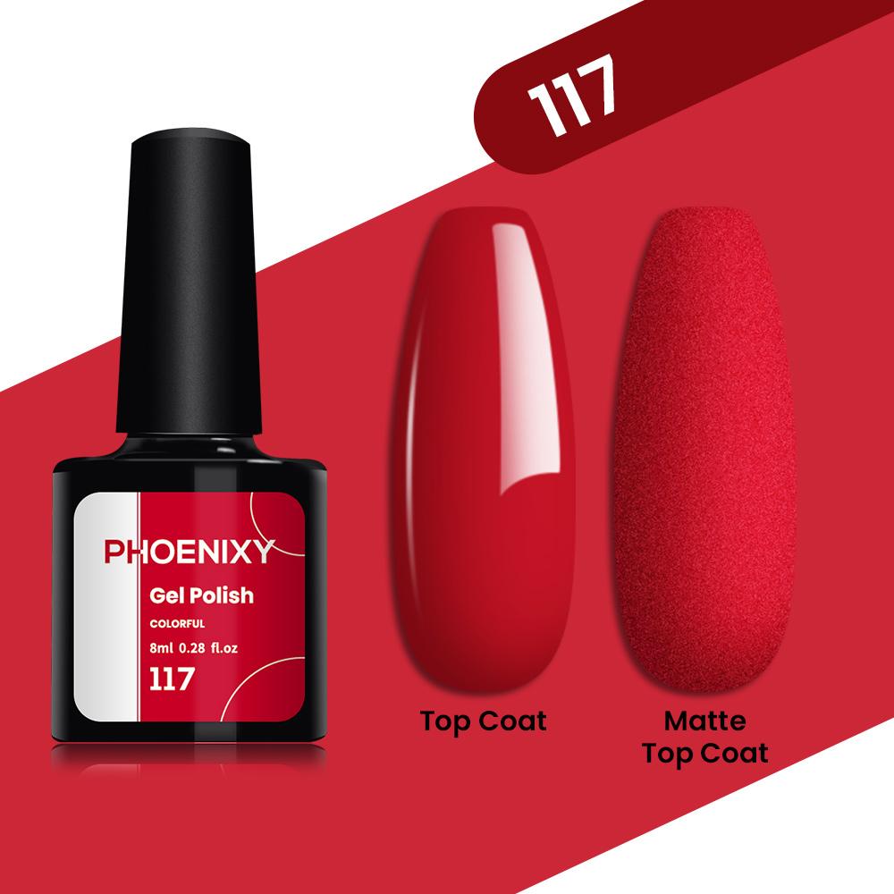 Гель-лак для ногтей PHOENIXY, 8 мл, 10 цветов, блестящий лак для гибридного маникюра, замачиваемый в салоне, домашний дизайн «сделай сам»