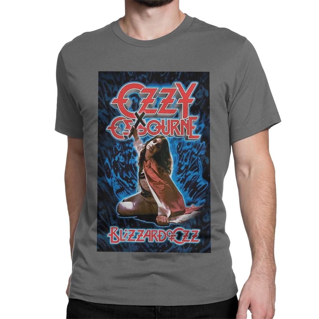 Панк-группа Рок-музыка Футболки Мужские Женские Оззи Осборн Футболки из чистого хлопка Круглый вырез Короткий рукав Футболки Топы с графическим принтом