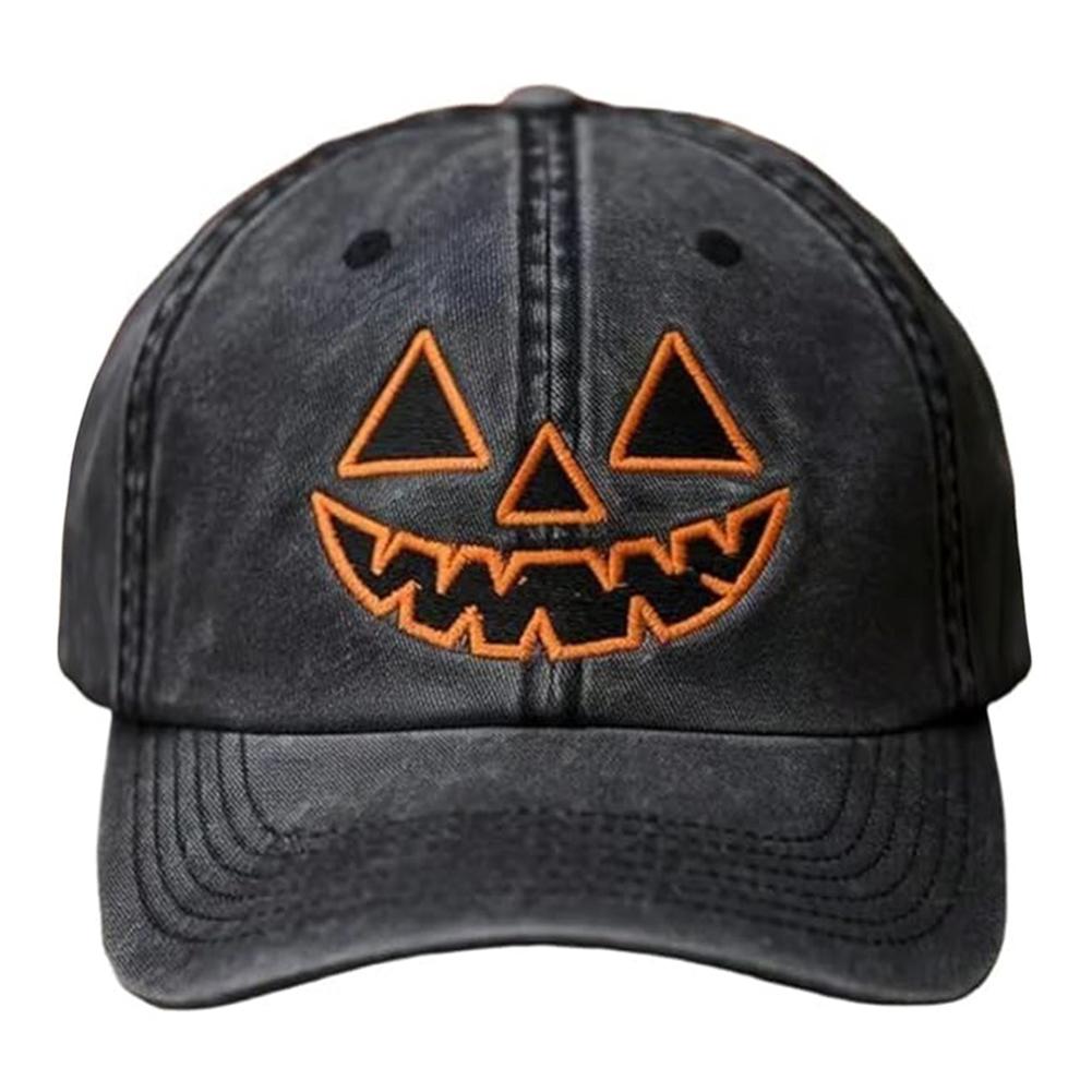 Halloween Ghost Hat for Women Men Halloween Pumpkin Embroidery Baseball Cap for Fishing Camping Picnic Beach Family Outings