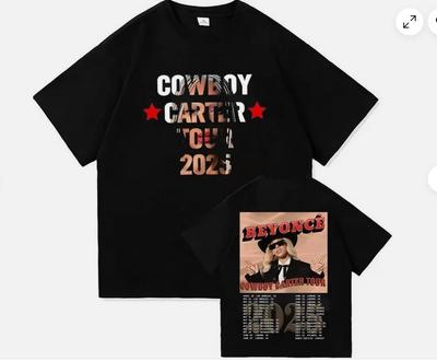 Футболка унисекс Beyonce Cowboy Carter Tour 2025, размеры S-5XL