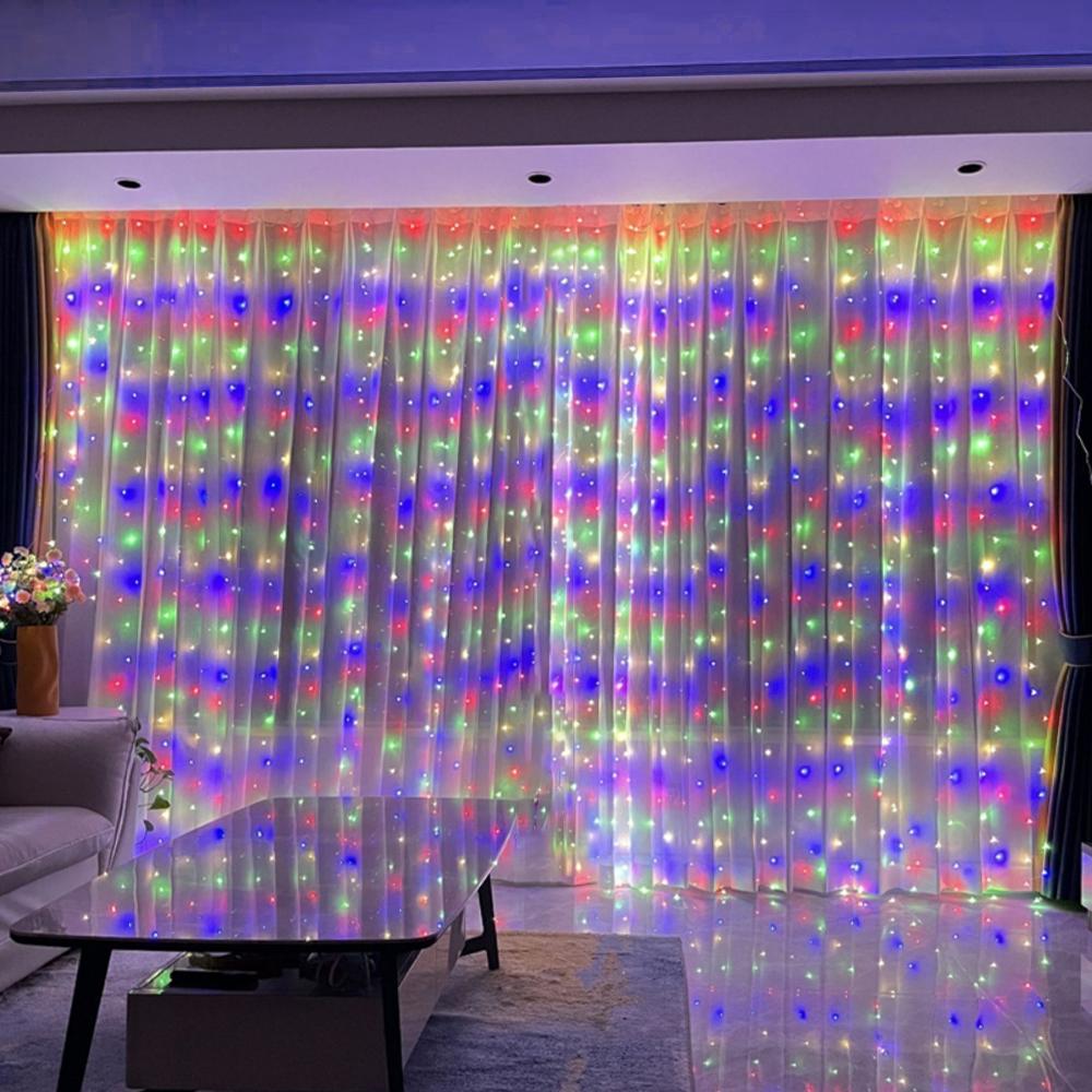 Remote Control Fairy Lights 3 4 6 Meters USB LED Curtain String Lights for Christmas Home Bedroom Decoration Festive Party