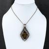Chiastolite Pendant Copper Wire Wrapped Pendant Genuine Gemstone Pendant Copper Wire Wrap Jewelry Handmade Pendant Rainbow Moonstone Jewelry