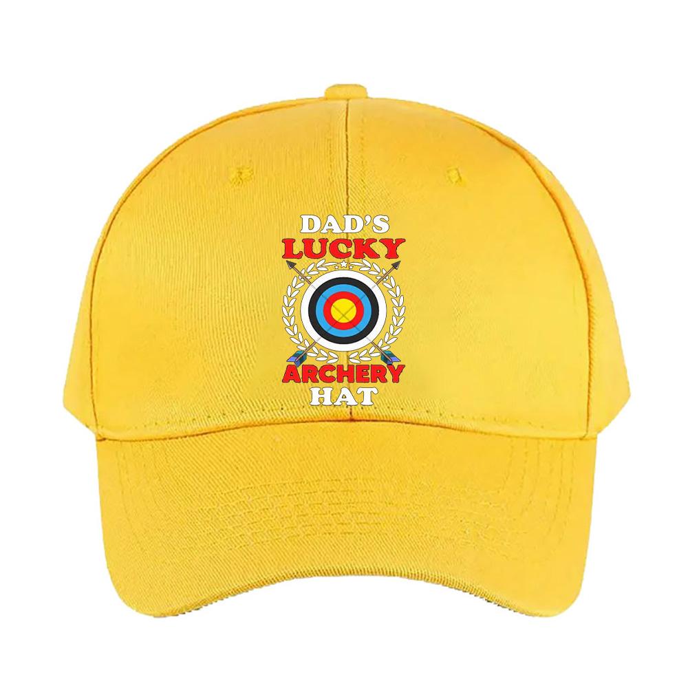 Dads Lucky Archery hat Cap Summer Woman Man Baseball Cap Adjustable with Curved Brim Duckbill Cap Protection Sun Hats