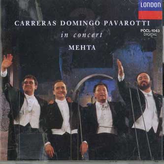 CD ПАВАРОТТИ, ДОМИНГО, КАРРЕРАС - Каррерас Доминго Century Competitio POCL1043 POLYDOR 1990 Япония Классика Б/У