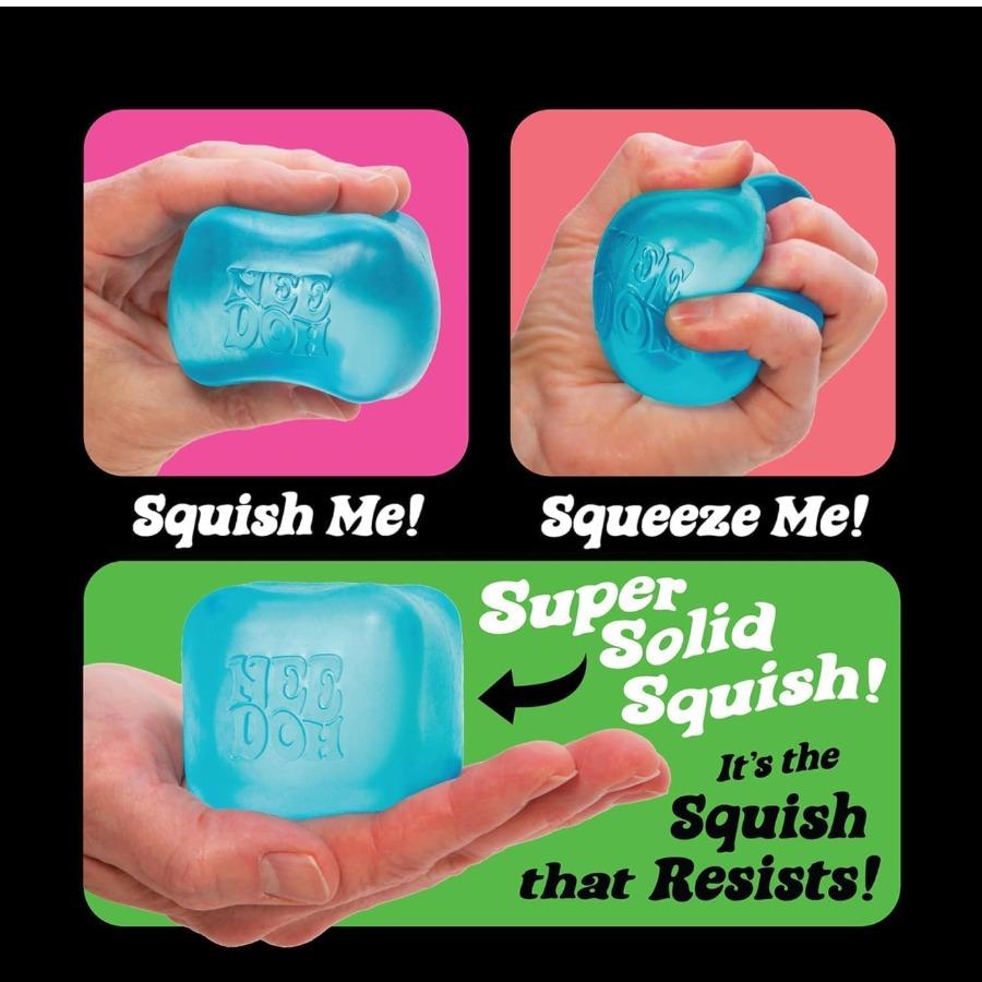 Schylling Needoh Nice Cube - Сенсорная игрушка, игрушка-антистресс для сжатия, квадратная музыкальная игрушка-сквиш