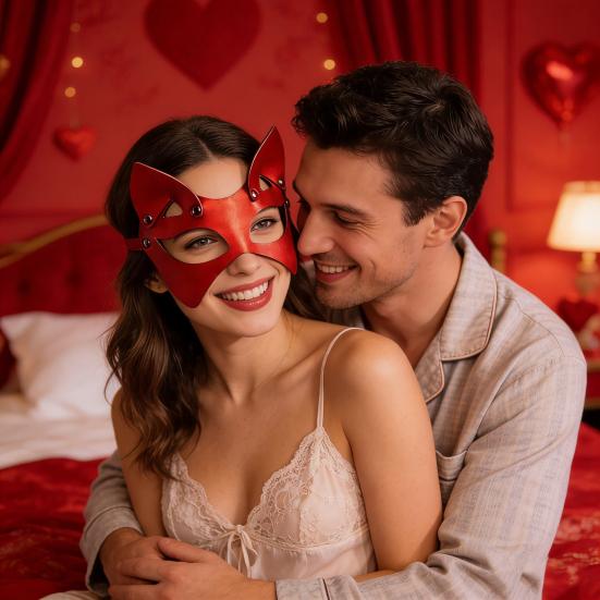 Маска для глаз BDSM с заклепками и вырезами, регулируемый ремешок, эротическая маска для ролевых игр, сексуальный аксессуар для маскарада, для интимности пар