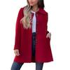 Мода Осень-Зима 2025 Пальто из шерстяной смеси Женское Однобортное Теплая Верхняя одежда с флисовой подкладкой