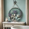 2D Flat Door Wall Decor Lavender Flower Decorative Board Hanging Decoration  Wall Hanging