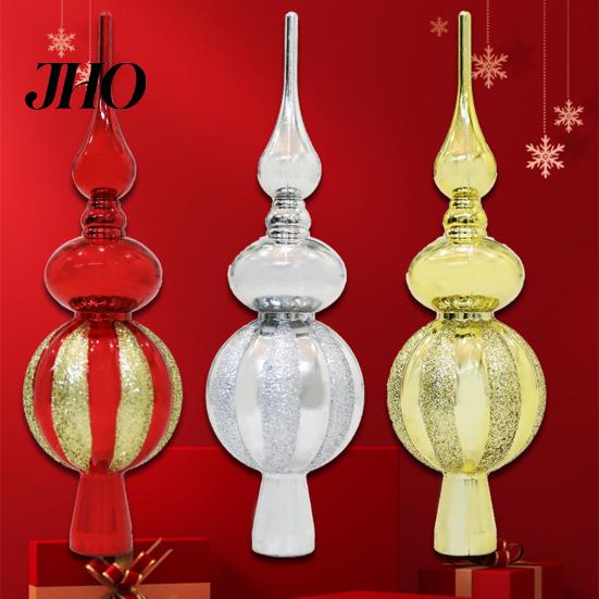 Christmas Tree Topper Xmas Glitter Treetop Anti-slip Bottle Gourd Shape Decoration Create Atmosphere Party Decor Holiday