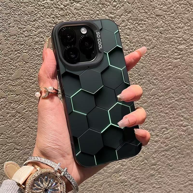 Квадратный чехол-соты для Apple 16Promax, iPhone 17Pro, 15Pro, 14