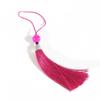 Silk Tassel Cords with Metal Caps Beads Tassel Charm Pendant Fit DIY Jewelry Making Findings