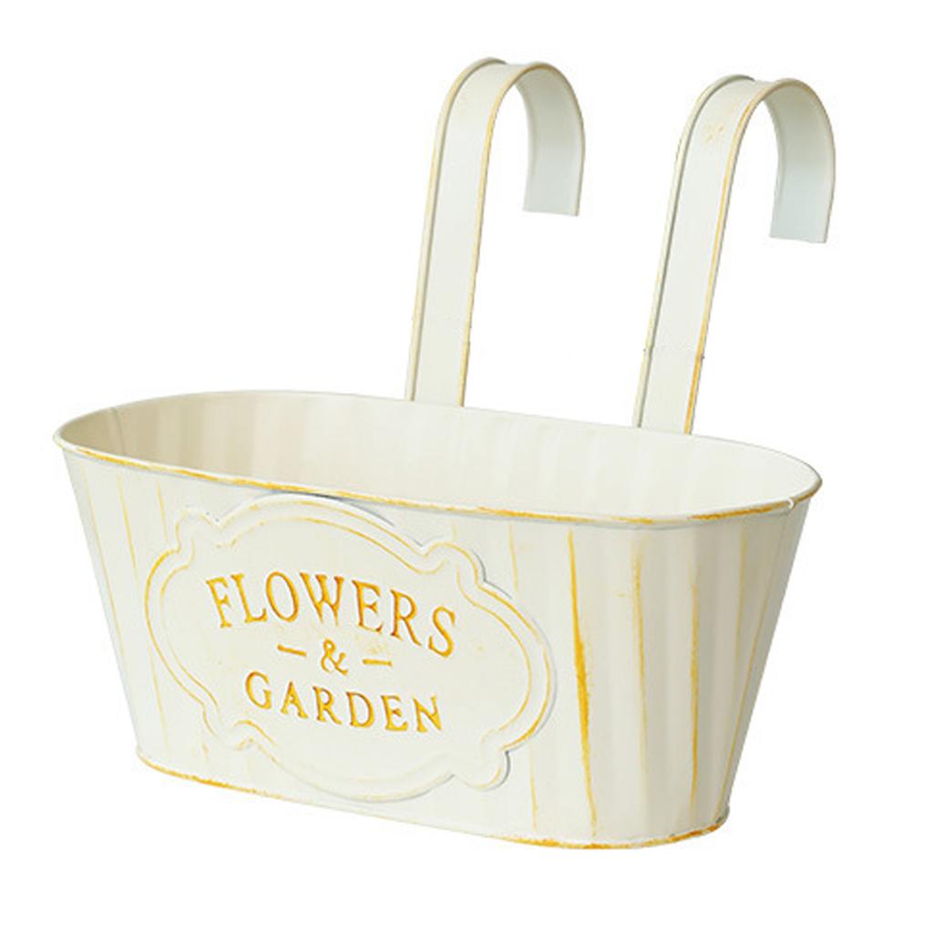 Hanging Iron Flowerpot With Detachable Hooks Easy To Install Anywhere Detachable Handle Flowerpot