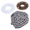 Звездочка 25T беззубчатый маховик 76 звеньев 420 комплект цепей для мини-байка картинга квадроцикла внедорожного транспортного средства
