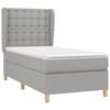 Maison Exclusive - Sommier à lattes de lit avec matelas Gris clair 80x200 cm Tissu