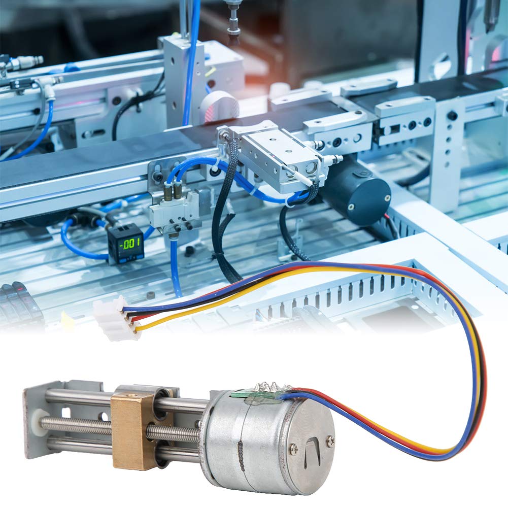 Mini Linear Stage Actuator, Small Slide Rail Screw Stepper Motor, Stepper Motor with Planetary Reducer for Measuring Equipment, Printers