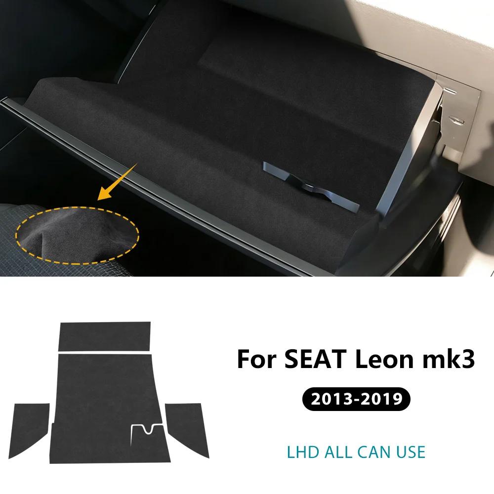 Suede/Polyester For Seat Leon MK3 2013 2014 2015 2016 2017 2018 2019 Car Front Rear Doors Map Pocket Sticker Accessories
