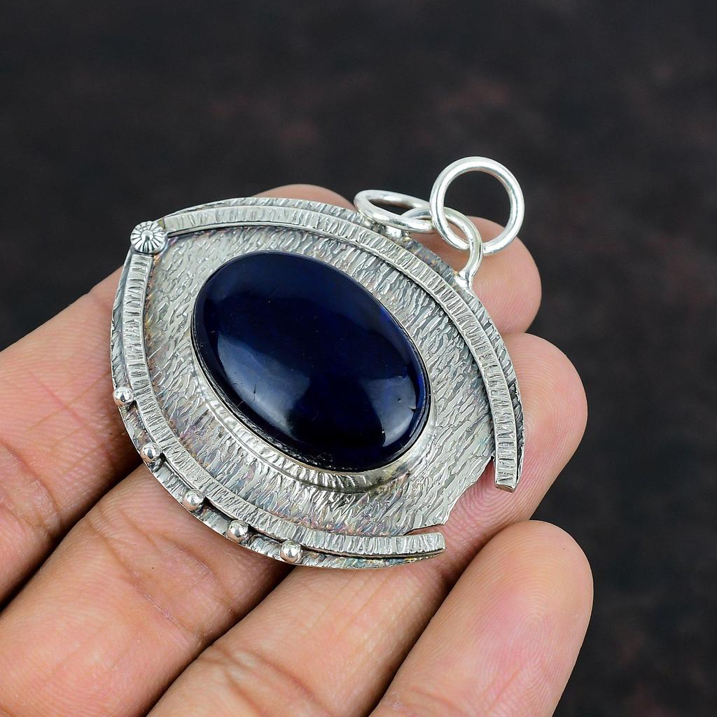 Подвеска из лабрадорита синего огня, подвеска из настоящего драгоценного камня, подвеска из стерлингового серебра 925 пробы, ювелирные изделия ручной работы в стиле бохо, уникальный дизайн, свадебные подарки