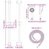 Shower System Set Chrome 70 cm Stainless Steel