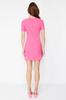 Женское модное новое платье розового цвета с круглым вырезом, мини-тканое платье