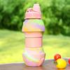 With Carabiner Silicone Folding Cups Large Capacity Portable Water Bottle  Children