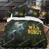 Cartoon The Wild Robot 3D Printed Duvet Case Pillowcase Bedding Set Twin Full Queen King Size For Bedroom Decor Luxury Gift026