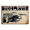 Metal Tin Signs Restroom Toilet Wall Decoration Plaque Vintage Art Poster Iron Painting for Man Cave Home Cafe Bathroom Club