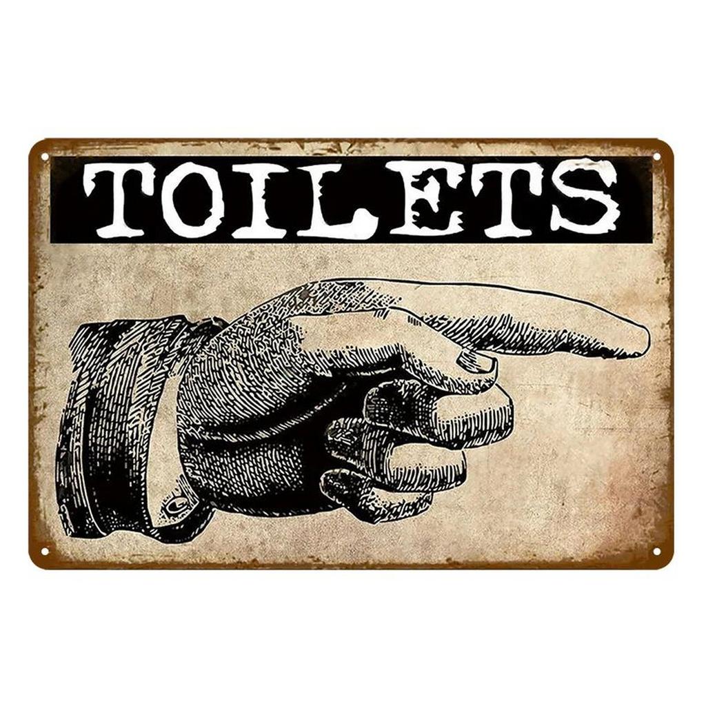 Metal Tin Signs Restroom Toilet Wall Decoration Plaque Vintage Art Poster Iron Painting for Man Cave Home Cafe Bathroom Club