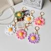 Handcrafted Crochet Daisy Keychain Pendant