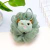 Bath Balls Exfoliating Cartoon Animal Head Facial Expression Pattern Bath Sponge Ball Wisp for Body Children’s Toys for Bathing