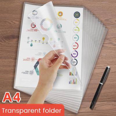 30 шт. Прозрачные папки для файлов формата А4, размера Letter, прозрачные L-образные папки для документов, пластиковые конверты для бумаги для офисных и школьных принадлежностей