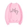 Wifey Sweatshirt Bridal Shower Gift Engagement Hoodie Top Gift for Bride Women Graphic Hoodies Long Sleeve Crewneck Sweatshirts
