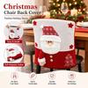 Polyester Cotton Christmas Chair Cover Festive Chair Slipcover  Party Banquet Decoration
