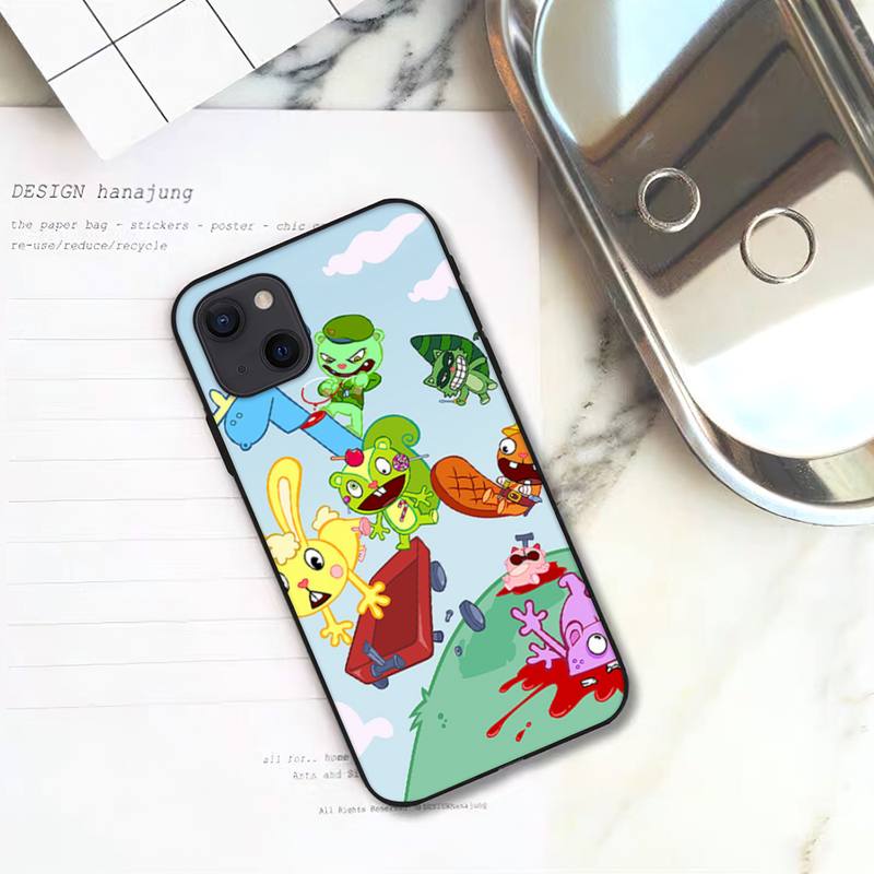 Чехол для телефона Happy Tree Friends для iPhone 11 12 Mini 13 14 15 Pro XS Max X Plus SE XR Shell