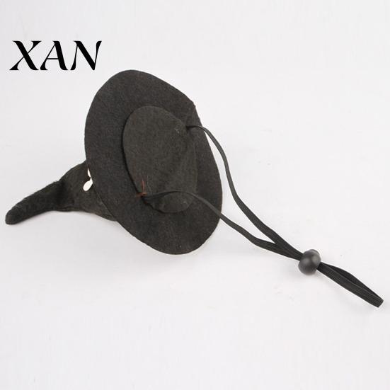 Adjustable Pet Hat Halloween Cat Witch Hat, Fun with Elastic Strap, Cartoon Ghost Pumpkin Bat Skull for Cats Small Dogs Holiday Outfit Accessory