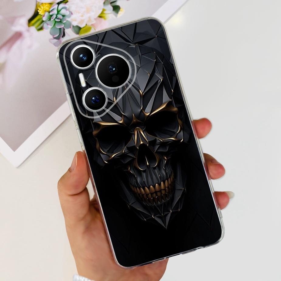Чехол для Huawei Pura 70 Милый мультяшный расписной чехол Прозрачный силиконовый чехол для телефона Для Huawei Pura 70 Pro Plus Pura70 Pro + Мягкий чехол
