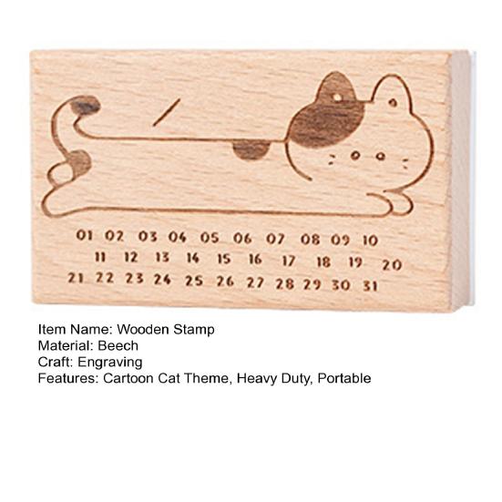 Планировщик с мультяшным котом, штамп для самостоятельного скрапбукинга, еженедельное ежемесячное расписание, время планирования