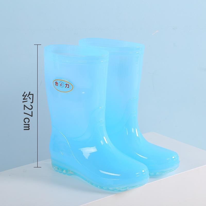 Длинные резиновые сапоги женские модные дождевые туфли женские взрослые без подкладки с высоким голенищем водонепроницаемые туфли быстросохнущие резиновые туфли лето