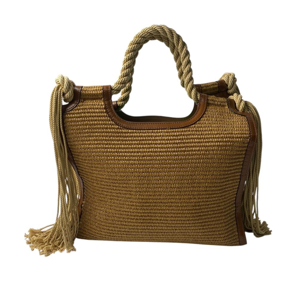 Used MARNITote Bag Brown leather/cotton Women