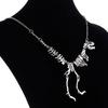 Exaggerated Dinosaur Skeleton Necklace Punk Dragon Necklace Tyrannosaurus Chain Choker  Night Club