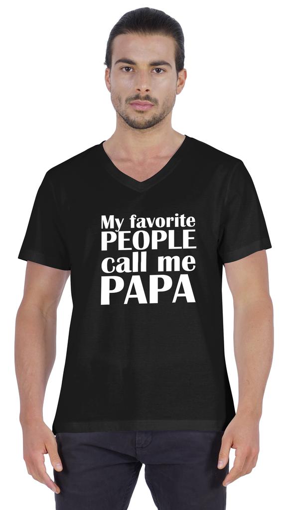 Inkmeso Мужская футболка Мои любимые люди называют меня папой Футболка с надписью «Письмо» в подарок папе Футболка для гордого папы и