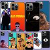 Чехол для телефона B-Bad B-Bunny Для iPhone 17 Air 15 Pro 14 Plus 16 Pro Max 17E 16E 12 13 Mini 11 Чехол Милый Fundas
