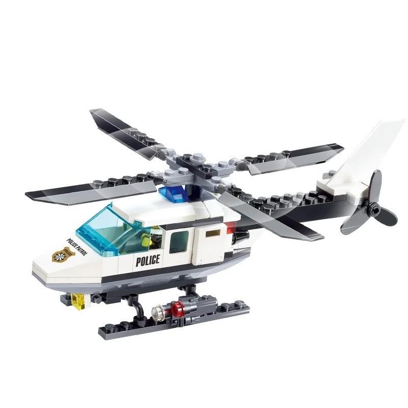 171 шт. Полицейский вертолет CreativeandCity Police SWAT Car Vehicle DIY City Police Series Boys Bricks Toys Детские подарки подарок на день рождения