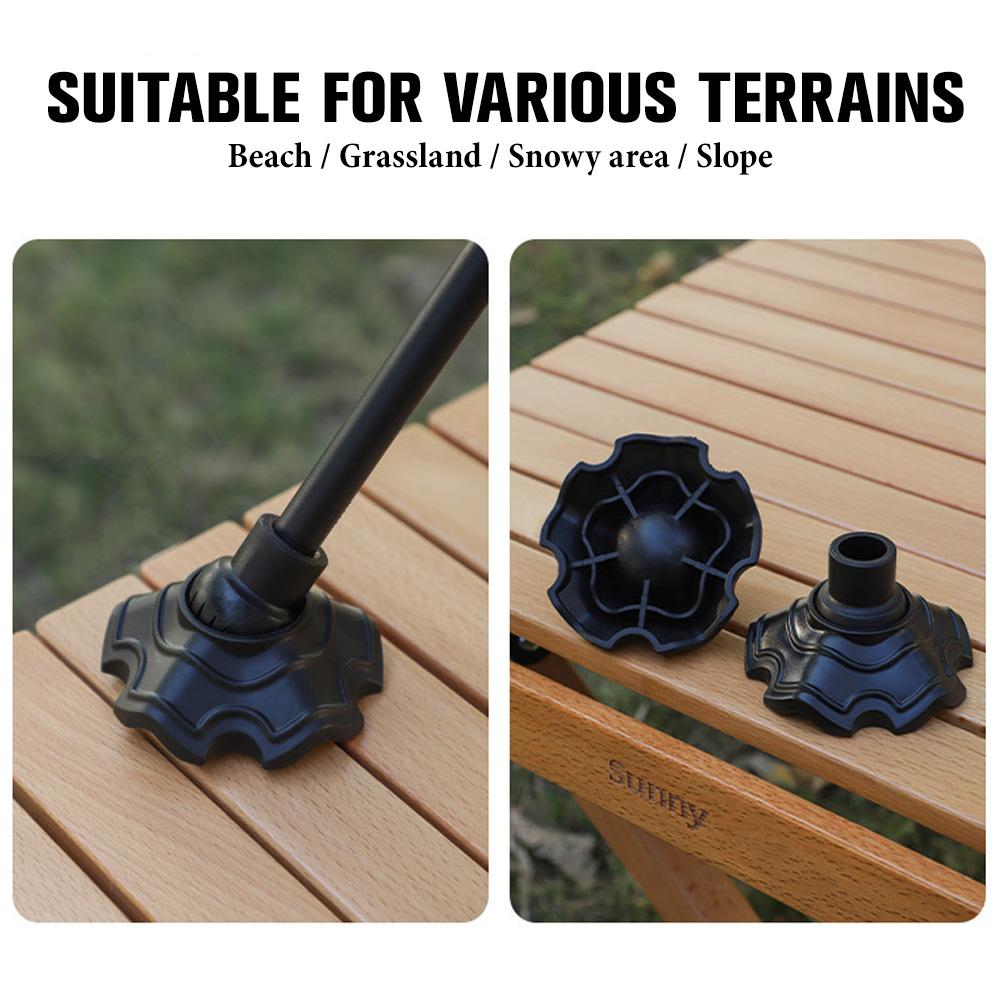 4PCS Outdoor Camping Moon Chair Foot Covers Anti-Slip and Anti-Sink Rotatable Foot Pads Camping Accessories