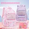 Рюкзак для девочек начальной школы, модный рюкзак с радужным узором бабочки, легкий детский рюкзак с открытой дверью холодильника, класс 1, 3–6