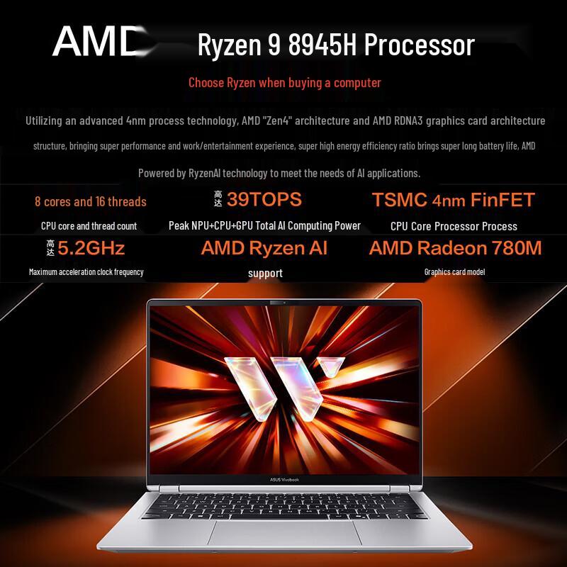 ASUS Vivobook Pro 14 Ryzen Edition 2026 AI Laptop (CN version)