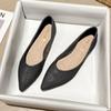 Модные балетки для женщин Весна Осень 2025 Неглубокие женские туфли Повседневные с острым носком Большой размер 41 42 43 Женская обувь для работы на улице