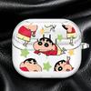 Case For Samsung Galaxy Buds Live 3Pro 2Pro 2 4 Pro 4Pro 3 FE Clear Earphone Cases Cover With Hook Crayon ShinChan Cute