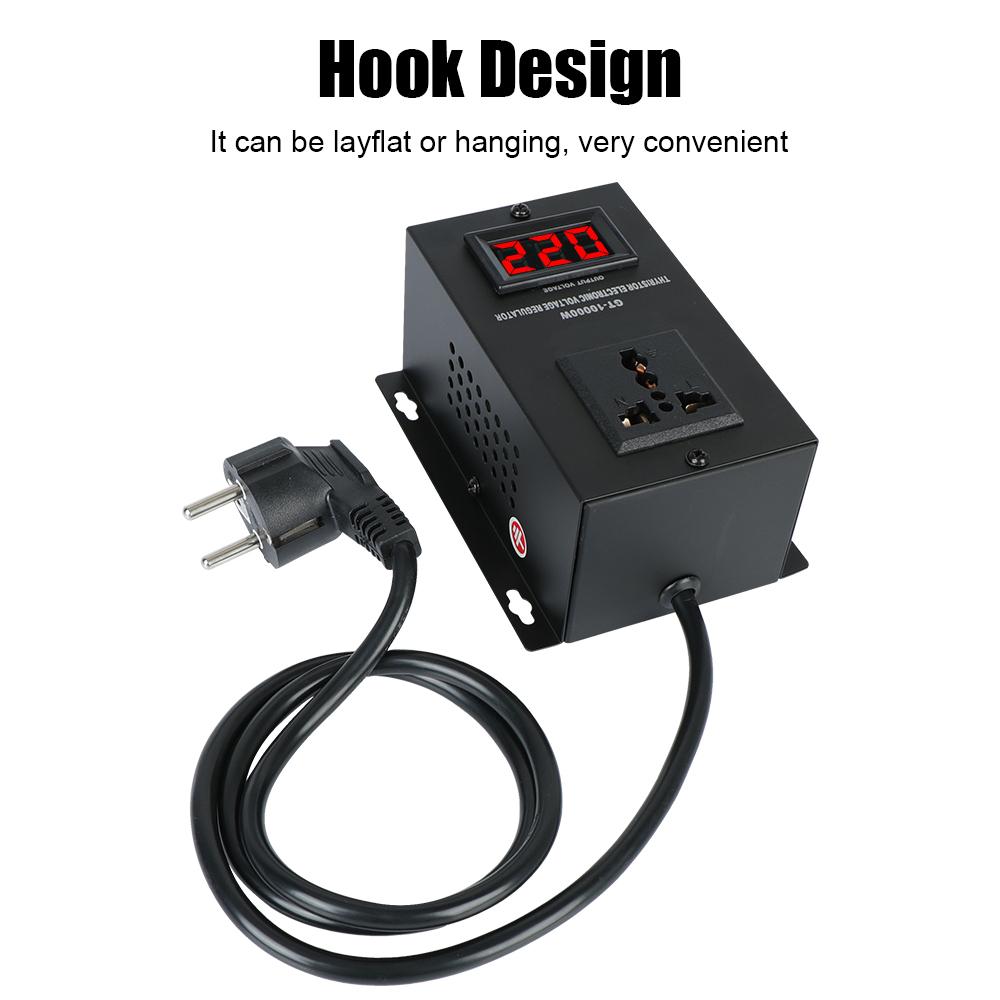 Регулировка скорости температуры ЕС вилка диммер термостат SCR AC 220V 10000W электронный регулятор напряжения тиристорный контроллер высокой мощности затемнение