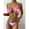 Two-Piece Gold Chain Triangle Half Cup Sexy Bikini Women Swimwear Women Swimsuit Padded Bathing Suit