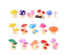 10/20Pcs Mixed Simulation Resin Mushroom Ornaments Cartoon Micro Landscape Diy Mini Accessories Creative Gift Crafts